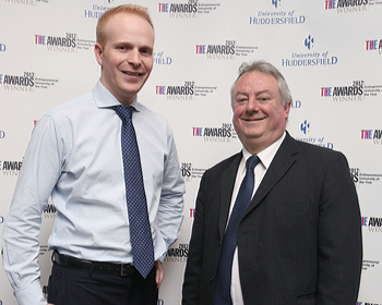 James Meekings, co-founder of Funding Circle pictured with Vice-Chancellor Professor Bob Cryan