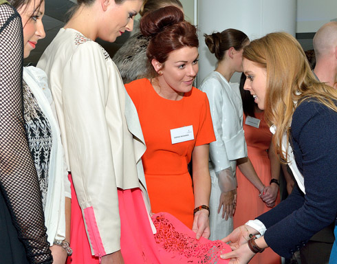 Her Royal Highness meets the student fashion and costume designs.