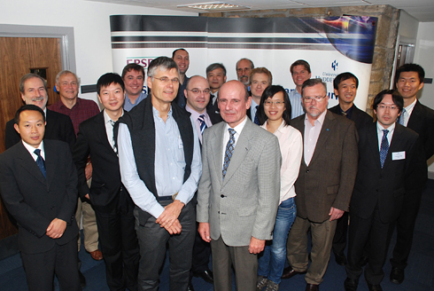 Professor Alan Myers, Wolfgang Knapp and the delegates at the 76th ISO meeting