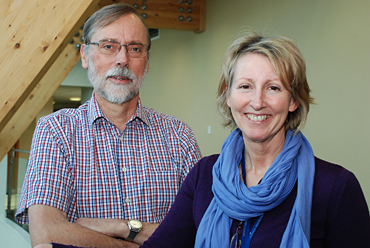 Professor Adrian Wood and Fiona Hesselden
