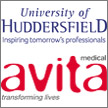 Avita Medical Ltd and University of Huddersfield logo-
