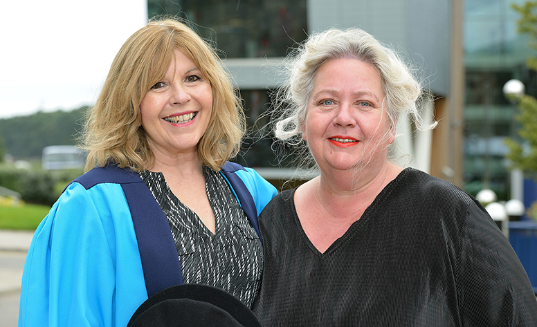 Television presenter Maggie Philbin with her sister Nickie at the Award Ceremonies

