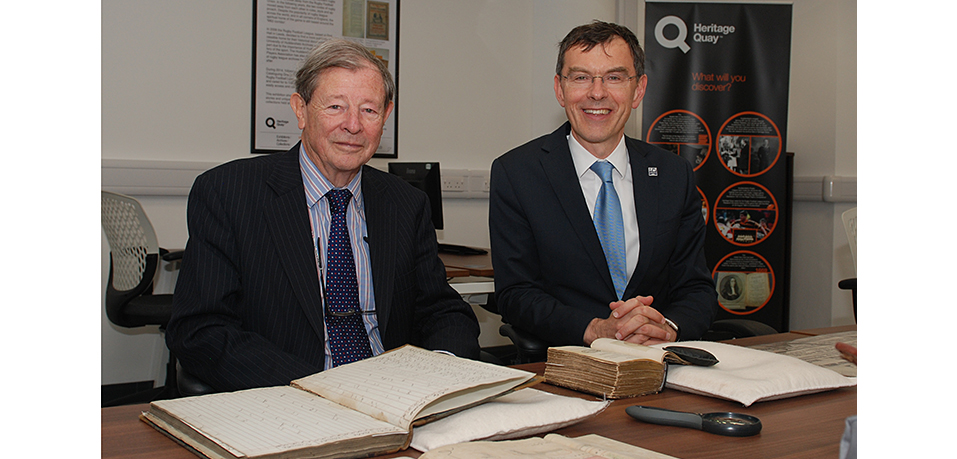 Sir Michael Swann with Professor Tim Thornton