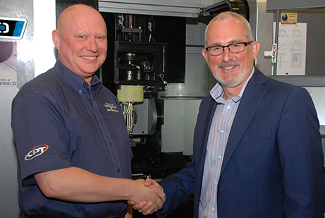 The University's Dr Andrew Longstaff (left) with Machine Tool Techologies's Director Peter Willoughby