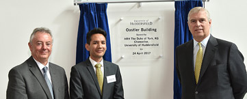 HRH The Duke of York officially opened the University's new Oastler Building