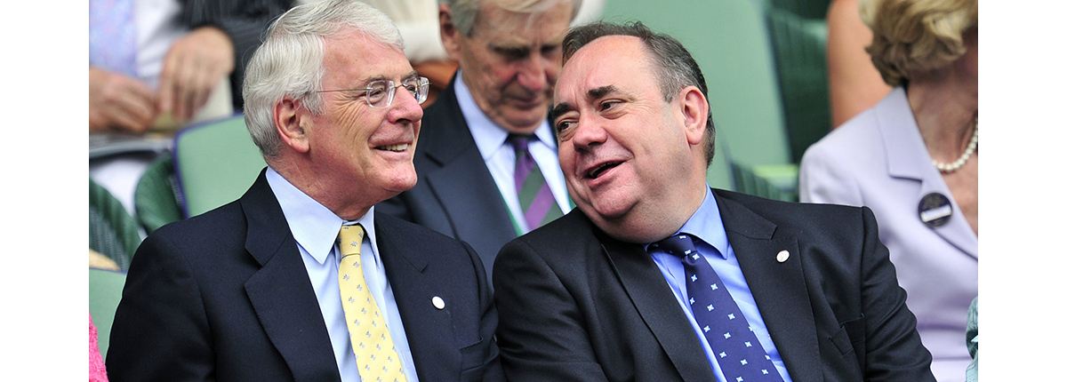 Former Prime Minister John Major with former SNP Leader Alex Salmond in 2011