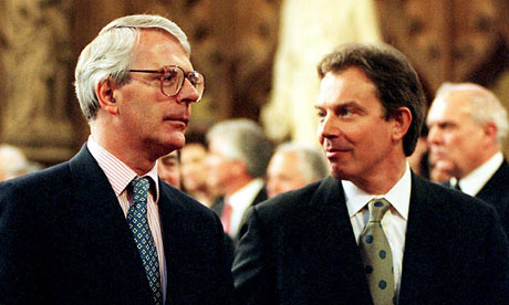 John Major with Former Labour Leader Tony Blaire in 1997