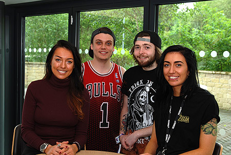 left to right Helen Andrzejowska, Daniel Jones, Zachray Cundall and Ellie Brown