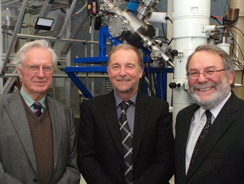 Sir Arnold Wolfendale, Professor Stephen Donnelly and Sir Peter Knight