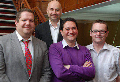 Dr Peter Woodcock, Dr Chris Gifford, Camilo Gomez and Dr Andy Mycock