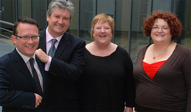 Phil Drake, Professor Stuart Toddington, Lynda Turner and Dr Jane Tobbell