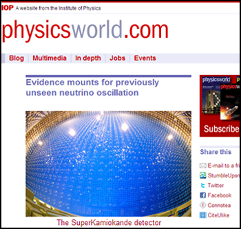 Physics World website