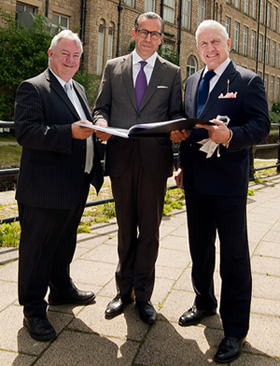 Vice-Chancellor, Professor Bob Cryan with Stefan Gabriel and Alan Lewis