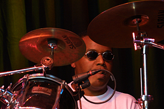 Paul Francis playing the drums
