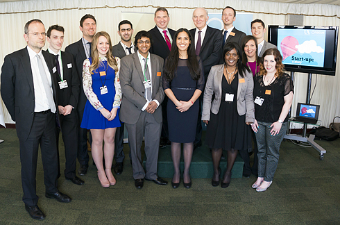 Group shot with Busines Secretary Vince Cable at Westminster