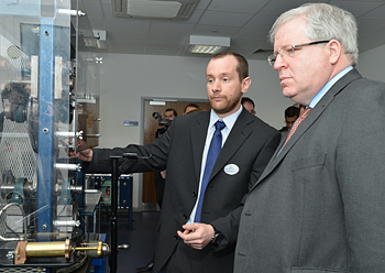 Patrick McLoughlin looking around the IRR
