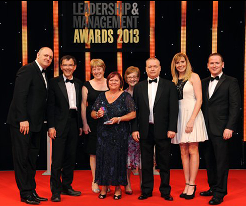 Winning team at the THE Leader Management Awards