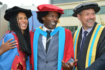 Professor Adele Jones, Lemn Sissay and Professor John Playle