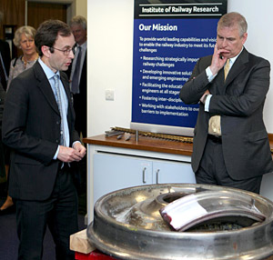 Professor Simon Iwnicki and HRH The Duke of York