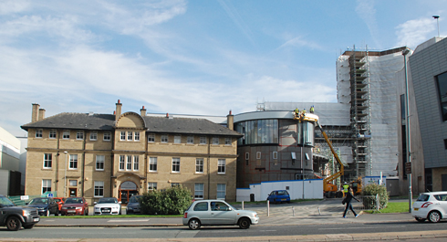 Learning and Leisure Centre during construction