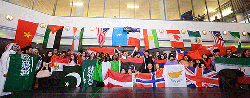 International Student Societies with flags
