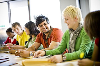 Students studying at University of Huddersfield