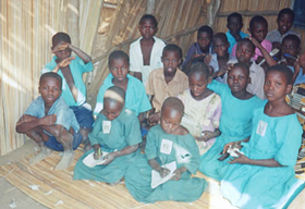 Pupils at the Wells of Hope Academy in Uganda