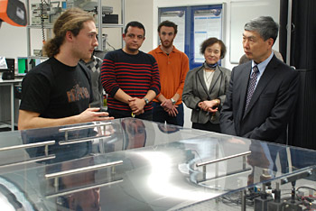 Delegates from Huazhong University of Science and Technology tour the University of Huddersfield's EPSRC Centre for Innovative Manufacturing in Advanced Metrology