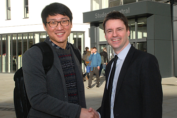 Head of Careers and Employability Stephen Boyd with Head of Careers Seungmin Baek