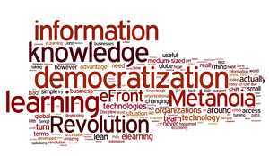 Democratization, information and knowledge word cloud