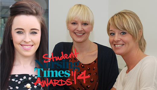 Three student nurses Emma Hogan, Lauren Ramoth and Theresa Mason have been selected for Nursing Times Student Awards