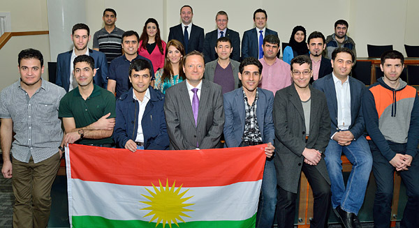 Jason McCartney MP with University staff and Kurdistan students