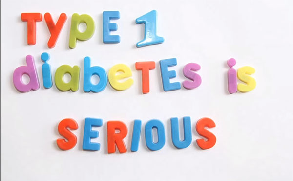 'Diabetes type 1 is serious' fridge magnet message