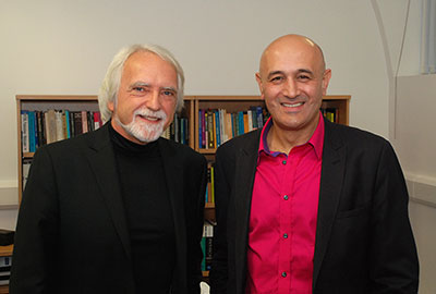 Professor Bob Cywinski with scientist and television presenter Professor Jim Al-Khalili