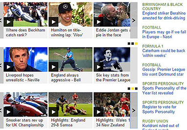 Male dominated sports page