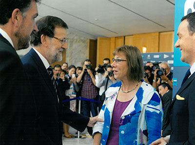 Prime Minister Mariano Rajoy Brey with Professor Anne Gregory