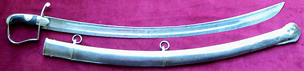 British pattern 1796 Light cavalry sabre by Reddell & Bate of Birmingham (curved slashing blade)