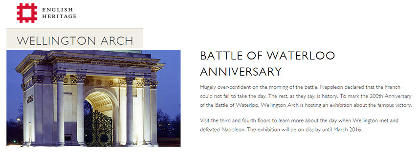 Battle of Waterloo exhibition