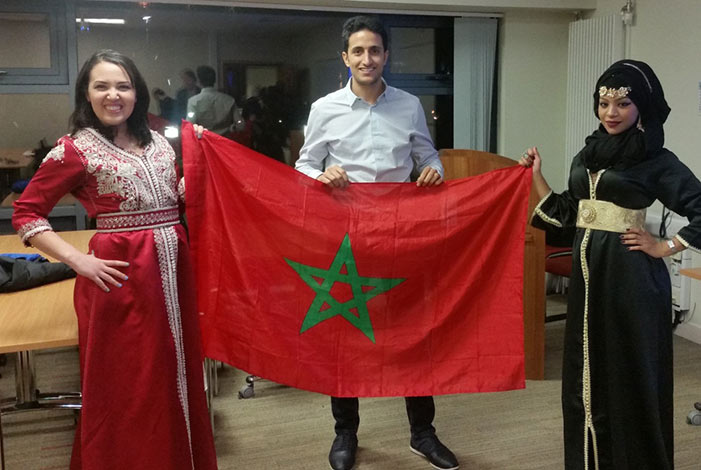 students from Morocco in their traditional clothing