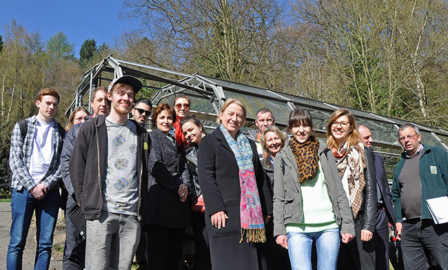 Green Party Leader visits students’ social food enterprise