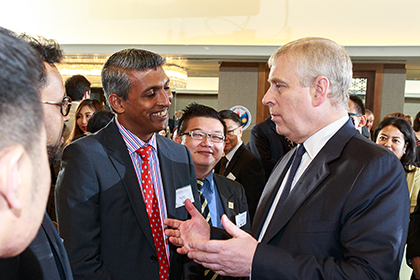 Manoj Shetty and HRH The Duke of York