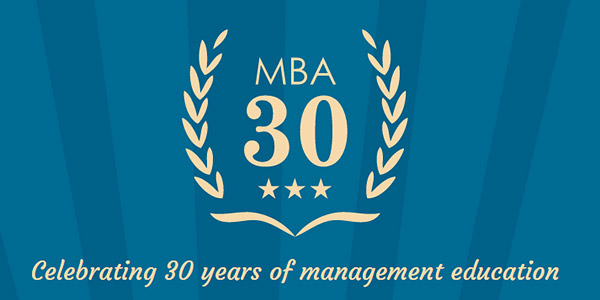 MBA 30th annivesary logo