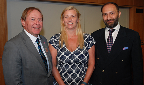 Jacqui Fletcher, Professor David Leaper and Professer Ojan Assadian