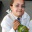 girl taking part in an research