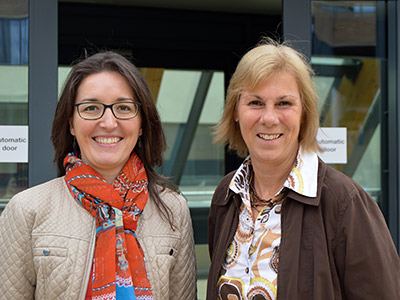 Professor Elena Gutiérrez-García from the Universidad de Navarra in Spain (left) with Professor Anne Gregory