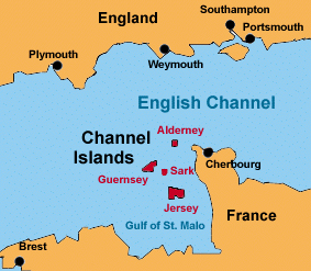 Location map of Jersey