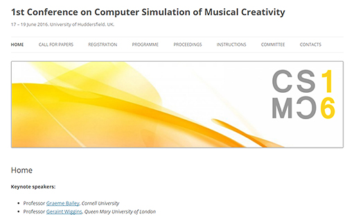 1st conference on computer simulation of music creativity