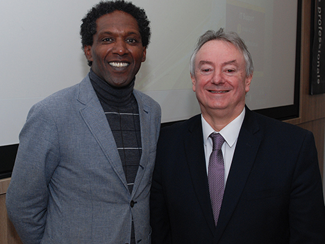 Lemn Sissay and Professor Bob Cryan