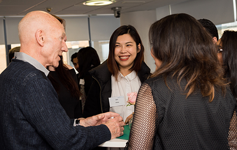 Sir Patrick Stewart with the International students