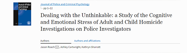 Study examines emotional stress of child homicide on police